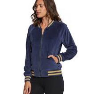 Spiritual Gangster Beautiful Dreamer Woman’s Velour Bomber Zip Up Small